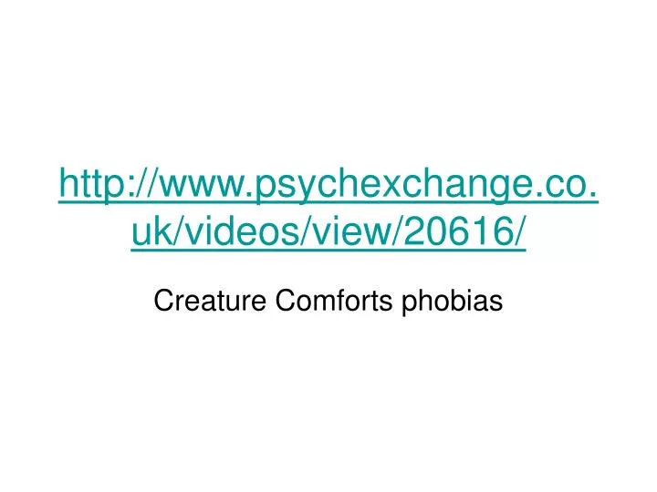 http www psychexchange co uk videos view 20616