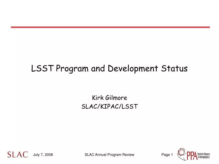 lsst program and development status