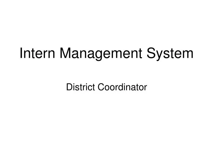intern management system