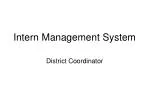 Intern Management System - slide 1