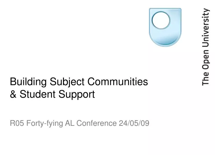 building subject communities student support