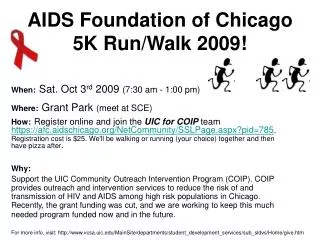 AIDS Foundation of Chicago 5K Run/Walk 2009!