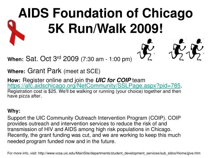 aids foundation of chicago 5k run walk 2009