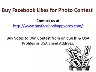Buy Facebook Likes for Photo Contest