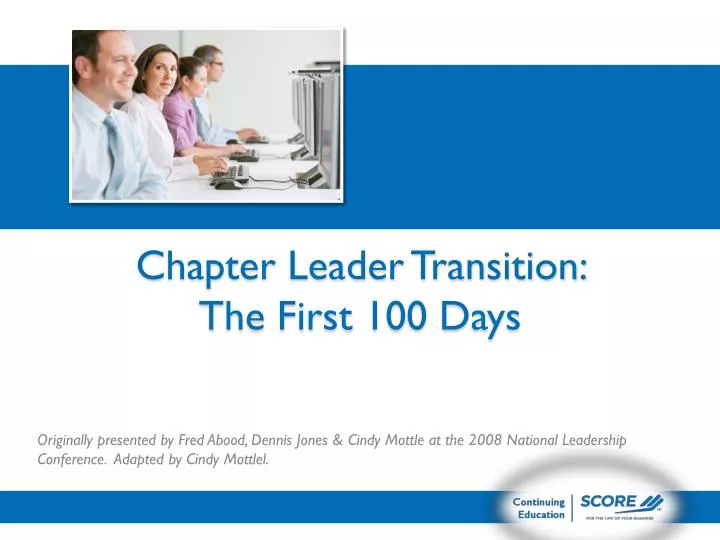 chapter leader transition the first 100 days