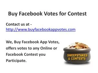 Buy Facebook Votes for Contest