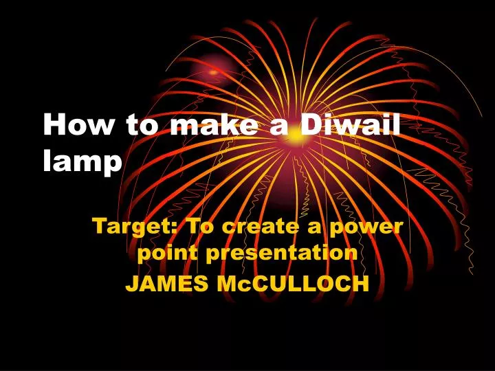 how to make a diwail lamp