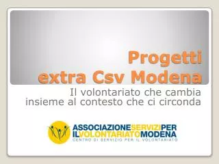 progetti extra csv modena