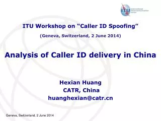 Analysis of Caller ID delivery in China
