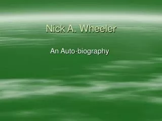 Nick A. Wheeler