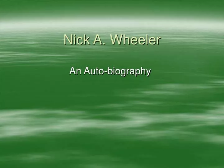 nick a wheeler