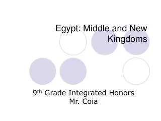 Egypt: Middle and New Kingdoms