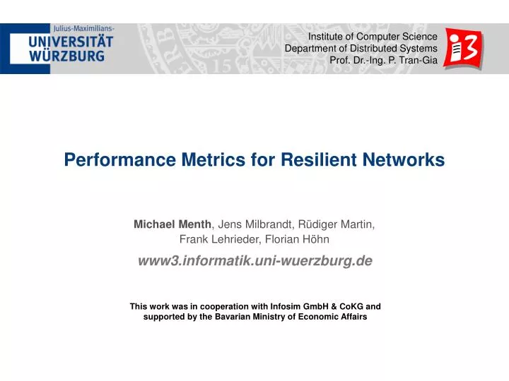 performance metrics for resilient networks