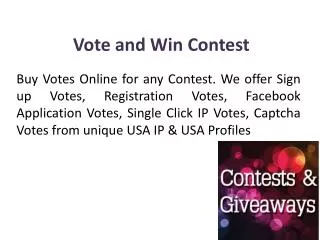 Vote and Win Contest