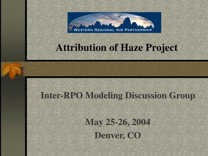 attribution of haze project