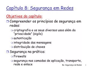 cap tulo 8 seguran a em redes