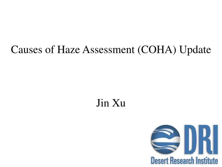 causes of haze assessment coha update