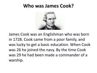 Who was James Cook?