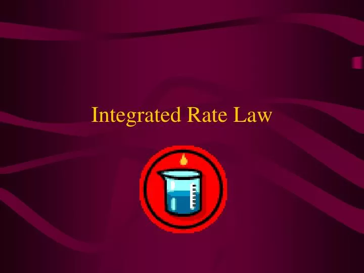 integrated rate law