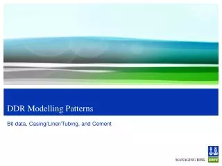 DDR Modelling Patterns