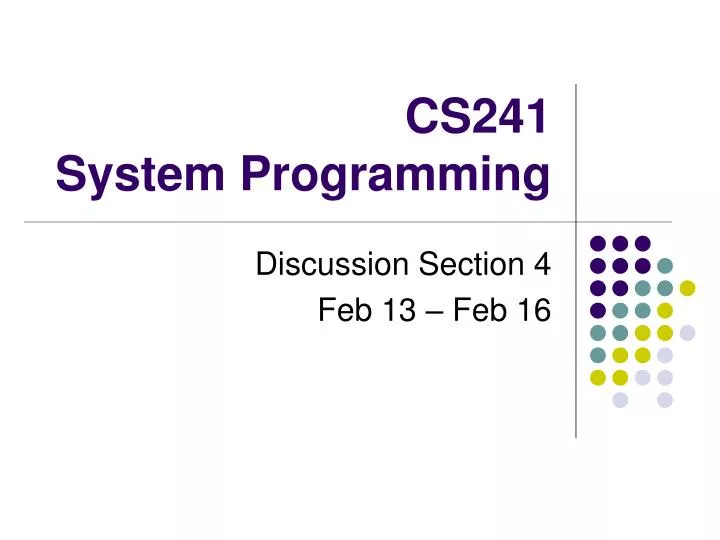 cs241 system programming