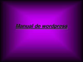 manual de wordpress