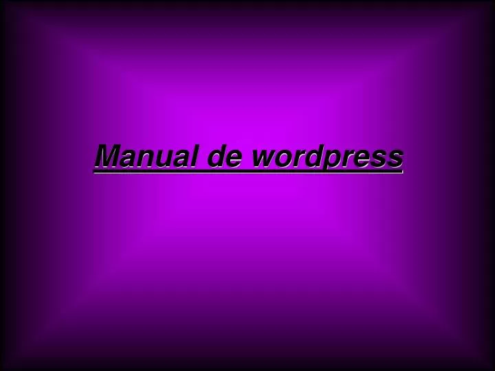 manual de wordpress