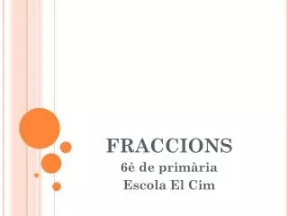 fraccions