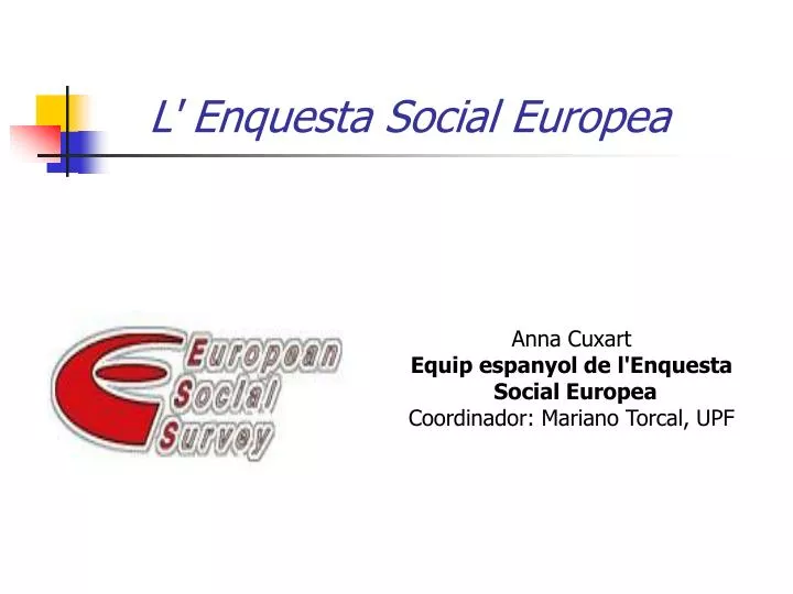 l enquesta social europea