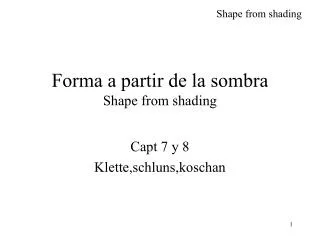 forma a partir de la sombra shape from shading