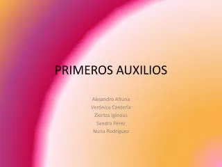 primeros auxilios