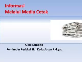 informasi melalui media cetak