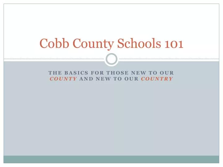 cobb county schools 101