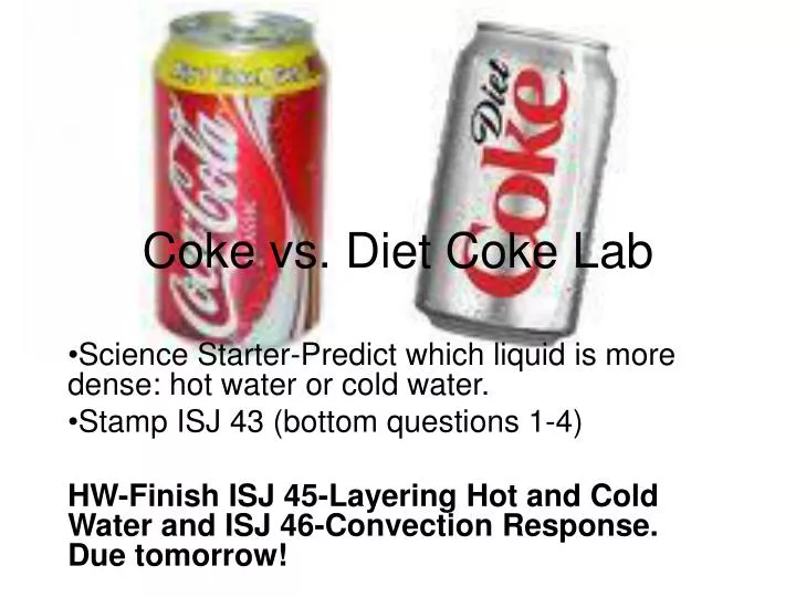 coke vs diet coke lab