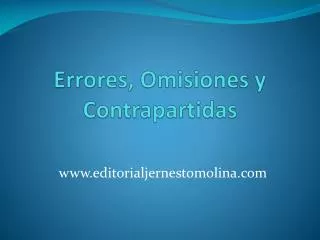 errores omisiones y contrapartidas