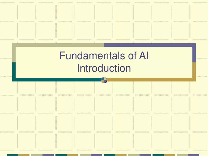 fundamentals of ai introduction