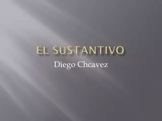 el sustantivo