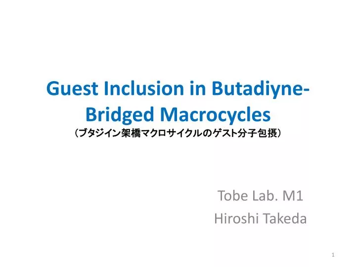 guest inclusion in butadiyne bridged macrocycles