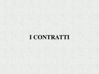 i contratti