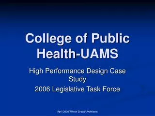 College of Public Health-UAMS