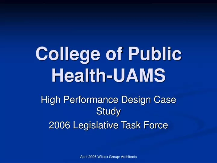 college of public health uams