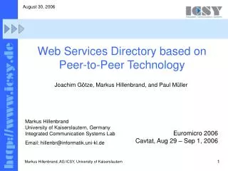Web Services Directory based on Peer-to-Peer Technology