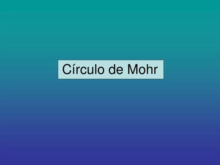 c rculo de mohr