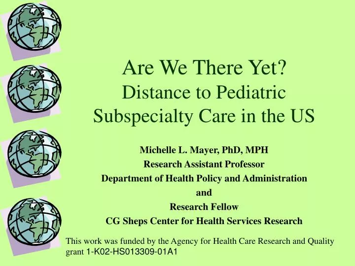 are we there yet distance to pediatric subspecialty care in the us