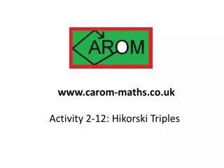 Activity 2-12: Hikorski Triples