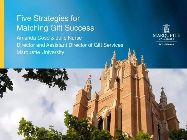 five strategies for matching gift success