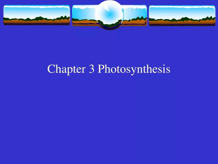 PPT - Chapter 3 Photosynthesis PowerPoint Presentation, Free Download ...