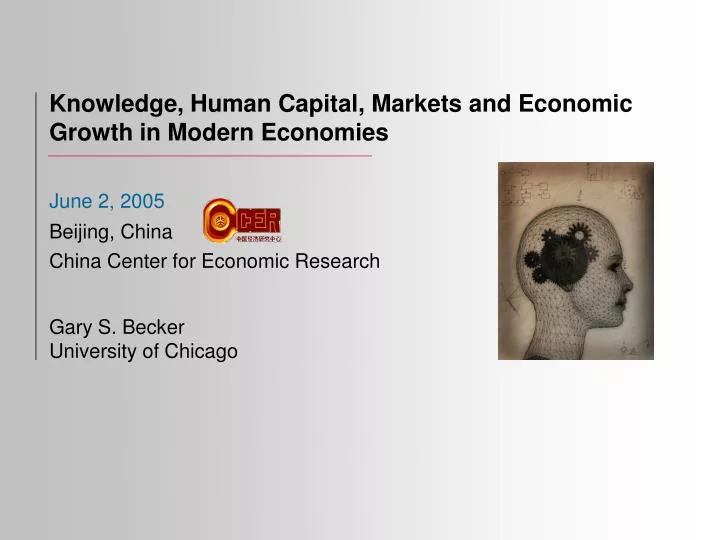 knowledge human capital markets and economic growth in modern economies