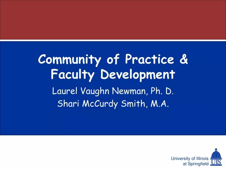 community of practice faculty development