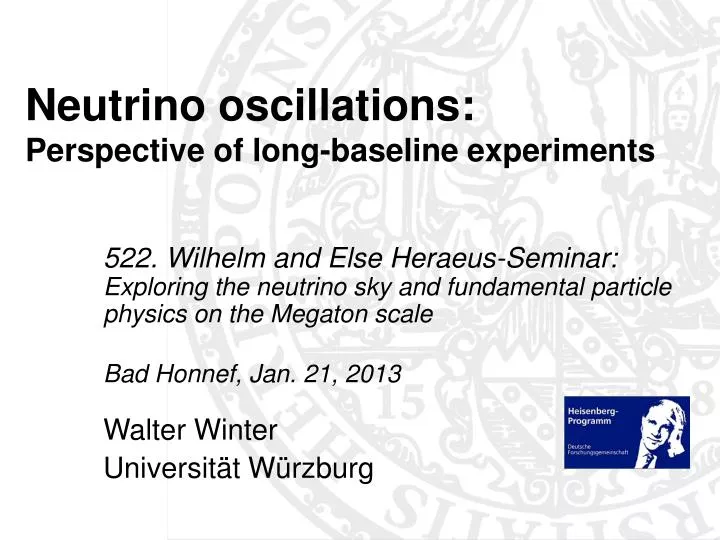 neutrino oscillations perspective of long baseline experiments